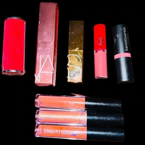 New Makeup Lip LOT 18 Piece Givenchy Nars Armani Aucoin Runway Bare Minerals